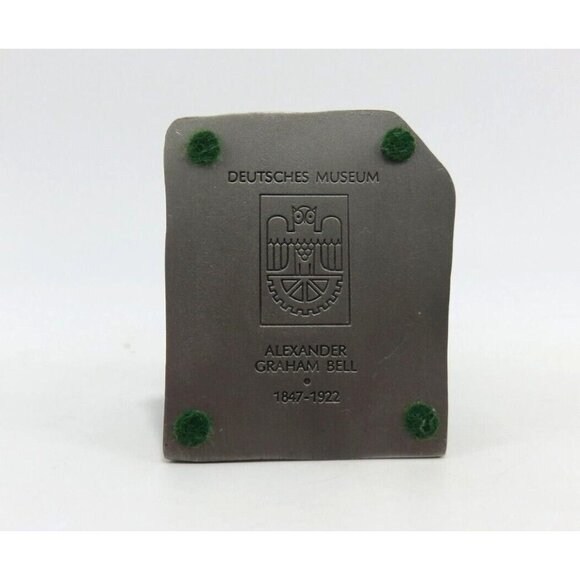 Deutsches Museum Alexander Graham Bell Telephone Inventor Pewter Figure Vintage - Picture 5 of 5